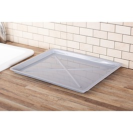 Tacka do suszarki do naczyń plastikowa TADAR SREBRNA 36 x 26,5 cm