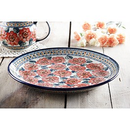 BOLESŁAWIEC GU-1378 DEK. 124 ART. 33 cm - talerz ceramiczny do serwowania
