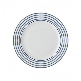 Talerz deserowy porcelanowy LAURA ASHLEY CANDY STRIPE BIAŁY 18 cm 