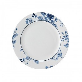 Talerz deserowy porcelanowy LAURA ASHLEY CHINA ROSE BIAŁY 18 cm