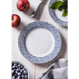 Talerz deserowy porcelanowy LAURA ASHLEY FLORIS BIAŁY 20 cm
