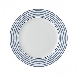 Talerz deserowy porcelanowy LAURA ASHLEY CANDY STRIPE BIAŁY 20 cm