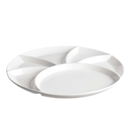 LA PORCELLANA BIANCA Convivio 26 cm - talerz na przekąski dzielony porcelanowy