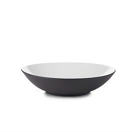 REVOL Equinoxe 24 cm czarno-biały – talerz głęboki porcelanowy