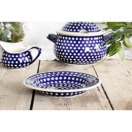 BOLESŁAWIEC GU-1419 DEK. 42 24 cm - talerz obiadowy głęboki ceramiczny