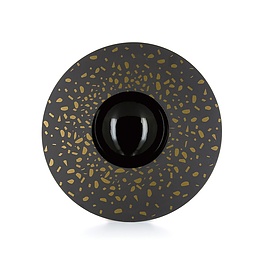 REVOL Solid Gold Sparkle 30,3 cm czarny – talerz obiadowy głęboki porcelanowy