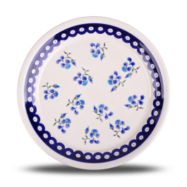 Talerz obiadowy płytki Bolesławiec 25 cm - dek. 890 (drugi gatunek)