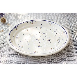Talerz obiadowy płytki Bolesławiec 25 cm - dek. 111