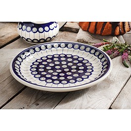 Talerz obiadowy płytki Bolesławiec 25 cm - dek. 8