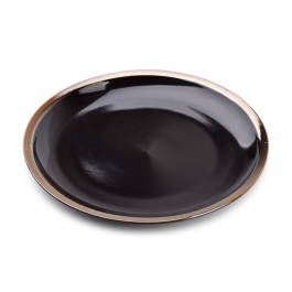 Talerz obiadowy płytki porcelanowy AFFEK DESIGN CAL CZARNY 24 cm
