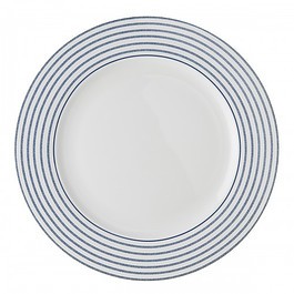 Talerz obiadowy porcelanowy LAURA ASHLEY CANDY STRIPE BIAŁY 26 cm