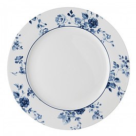 Talerz obiadowy porcelanowy LAURA ASHLEY CHINA ROSE BIAŁY 26 cm