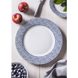Talerz obiadowy porcelanowy LAURA ASHLEY FLORIS BIAŁY 26 cm