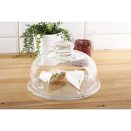 Patera stała na ciasto szklana EDWANEX CAKE 25 cm - stojak na tort z kloszem
