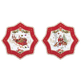 Talerze deserowe porcelanowe EASY LIFE CHRISTMAS MEMORIES 2 szt.