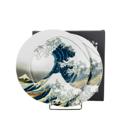 Talerze deserowe porcelanowe DUO ART GALLERY THE GREAT WAVE BY HOKUSAI 19 cm 2 szt.