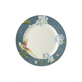 Talerz deserowy porcelanowy LAURA ASHLEY HERITAGE SEASPRAY UNI CIEMNONIEBIESKI 18 cm