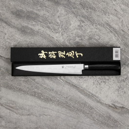 TAMAHAGANE San VG-5 Black 24 cm - nóż japoński Sujihiki ze stali nierdzewnej