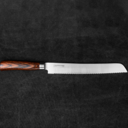TAMAHAGANE San VG-5 Brown 23 cm - japoński nóż do chleba i pieczywa ze stali nierdzewnej