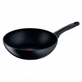 TEFAL Black Stone 28 cm czarna - patelnia / wok nieprzywierający