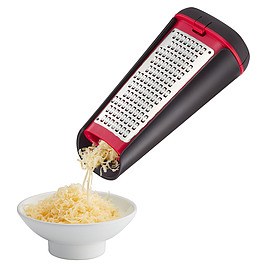 TEFAL Ingenio czarna - tarka kuchenna ręczna do sera i czekolady stalowa z pojemnikiem