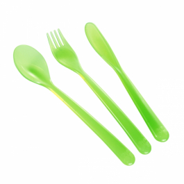 TESCOMA Bambini 3 szt. zielone - sztućce dla dzieci plastikowe