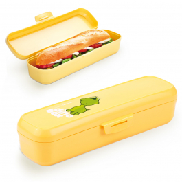 TESCOMA Dino Box żółta - lunch box / śniadaniówka plastikowa
