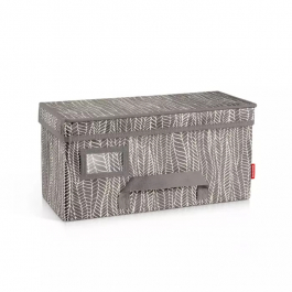 TESCOMA Fancy Home 40 x 18 cm brązowe - pudełko do przechowywania materiałowe z pokrywką