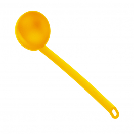 TESCOMA Space Tone 31 cm żółta - chochla / łyżka wazowa nylonowa