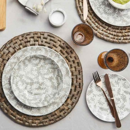 TOGNANA Foliage 18 el. - komplet talerzy porcelanowych na 6 osób