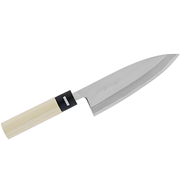 TOJIRO Shirogami 18 cm beżowy - nóż Deba ze stali nierdzewnej