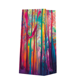 Torebka na prezenty papierowa PAW COLORFUL MAGIC FOREST 10 x 22 cm