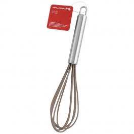 Trzepaczka / Rózga kuchenna do jajek silikonowa FLORINA ANIDE JASNOBRĄZOWA 26 cm