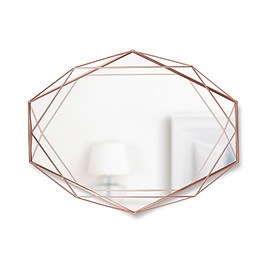 UMBRA Prisma Arame 56,5 x 42,5 cm miedziane - lustro dekoracyjne w metalowej ramie