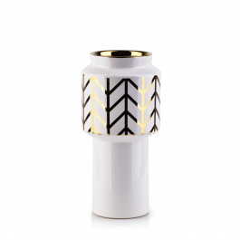 Wazon na kwiaty ceramiczny MONDEX MARITTA WHITE 25 cm