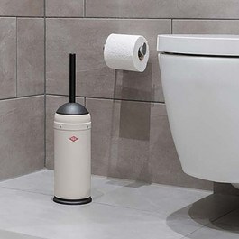 WESCO Single Master matt biała - szczotka do wc z pojemnikiem stalowym