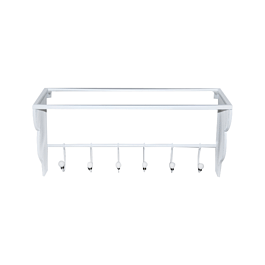 Wieszak na ręczniki metalowy wiszący MONDEX VINTAGE HOOKS BIAŁY