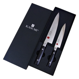 KASUMI Damascus 2 el. - noże kuchenne ze stali nierdzewnej