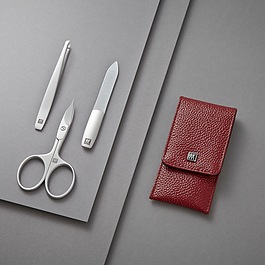 ZWILLING Twinox 4 el. czerwony - zestaw do paznokci ze stali nierdzewnej w etui