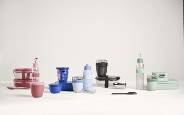 MEPAL Ellipse Vivid Blue 0,7 l - lunch box / śniadaniówka dwukomorowa