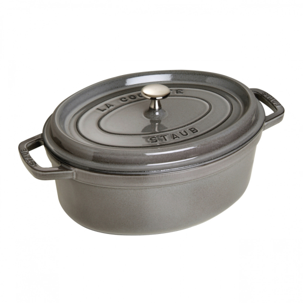 STAUB La Cocotte Oval 3,2 l grafitowy - garnek do pieczenia chleba żeliwny