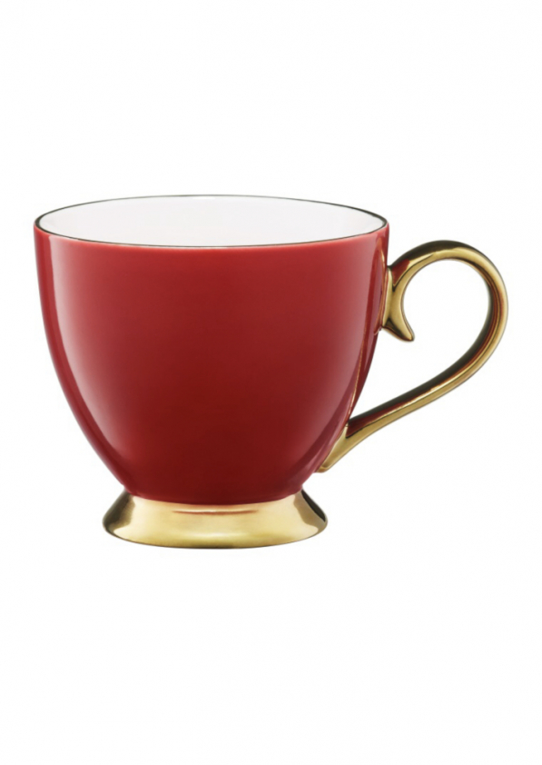 AMBITION Royal 400 ml czerwona - filiżanka do kawy i herbaty porcelanowa