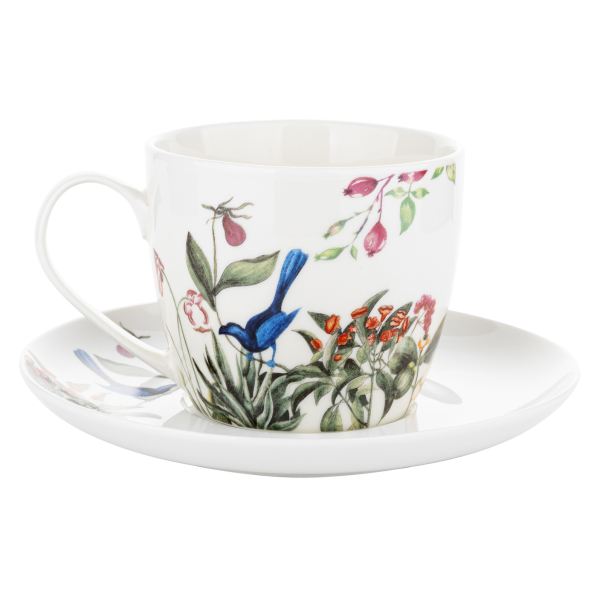 Filiżanka do kawy i herbaty porcelanowa ze spodkiem FLORINA BAHAMAS 350 ml