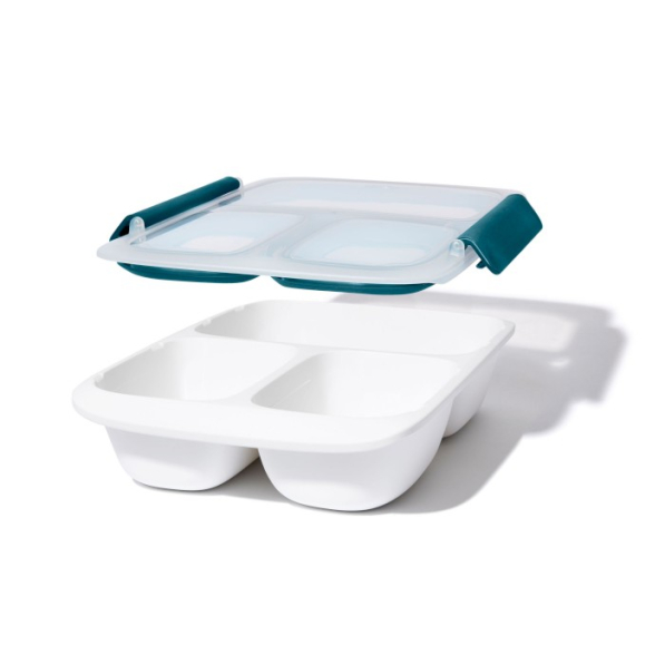 OXO Prep And Go 0,97 l - lunchbox / śniadaniówka trzykomorowa