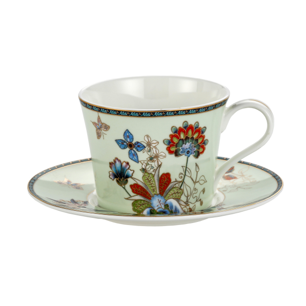 Filiżanka do kawy i herbaty porcelanowa ze spodkiem 230 ml