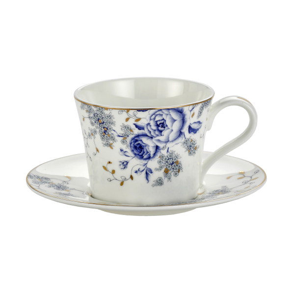 Filiżanka do kawy i herbaty porcelanowa ze spodkiem 230 ml