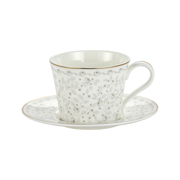 Filiżanka do kawy i herbaty porcelanowa ze spodkiem 230 ml
