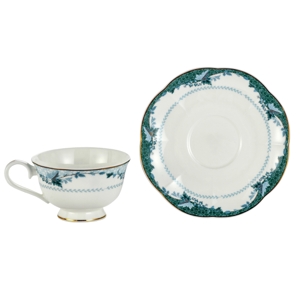 Filiżanki do kawy i herbaty porcelanowe ze spodkami 250 ml 2 szt.