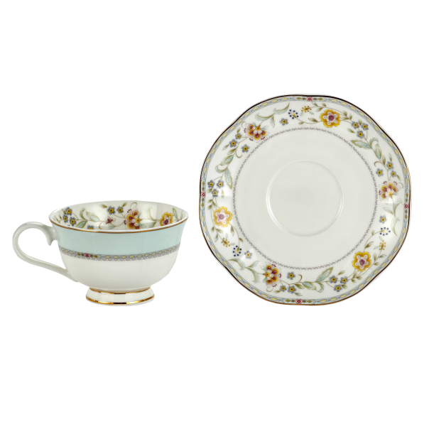 Filiżanki do kawy i herbaty porcelanowe ze spodkami 250 ml 2 szt.