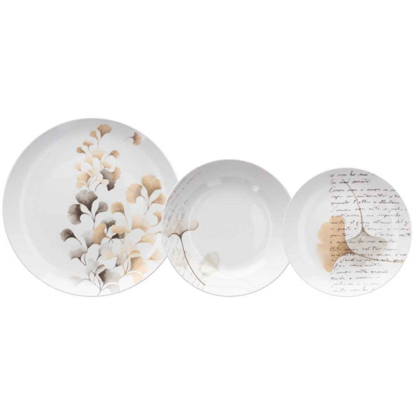TOGNANA Poesia 18 el. - komplet talerzy porcelanowych na 6 osób